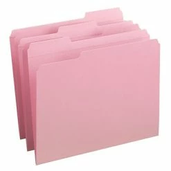 Discount 🎉 Smead Reinforced Top Tab Colored File Folders, Letter, Pink, 100/Box (12634) ⌛ -legal paper Store unnamed file 4297