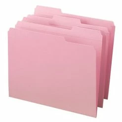 Discount 🎉 Smead Reinforced Top Tab Colored File Folders, Letter, Pink, 100/Box (12634) ⌛ -legal paper Store unnamed file 4298