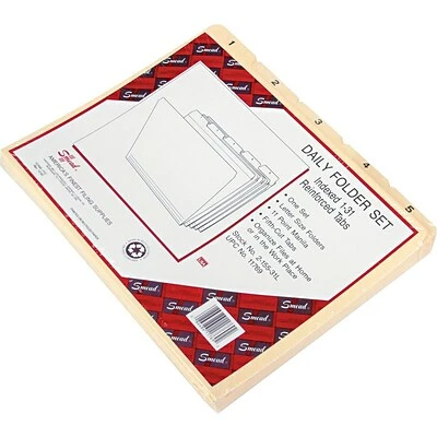 Hot Sale 😉 File Folders Smead Indexed File Folder Set, Daily (1-31) Folders, Reinforced 1/5-Cut Tab, Letter Size, Manila, 31 Per Set (11769) 😍 3 Hot Sale 😉 File Folders Smead Indexed File Folder Set, Daily (1-31) Folders, Reinforced 1/5-Cut Tab, Letter Size, Manila, 31 Per Set (11769) 😍