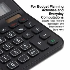 Promo 👍 Basic Calculators Staples 8-Digit Solar And Battery Basic Calculator, Black (ST230-CC) 👍 -legal paper Store unnamed file 4401