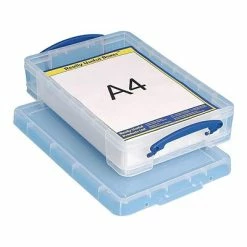 Outlet 👍 Stackable Storage Boxes & Bins Really Useful Box® 4 Liter, Clear (4L CL) 🎉