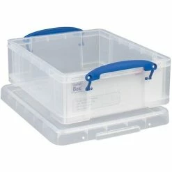 Cheap 🌟 Storage Bins & Totes Really Useful Box® 8.1 Liter Snap Lid Storage Bin, Clear, 5/Pack (8.1LC-PK5C) 😍