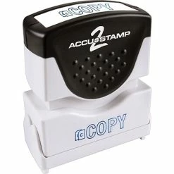 Deals ⭐ Stamps Accu-Stamp2® One-Color Pre-Inked Shutter Message Stamp, COPY, 1/2" X 1-5/8" Impression, Blue Ink (035581) 👍