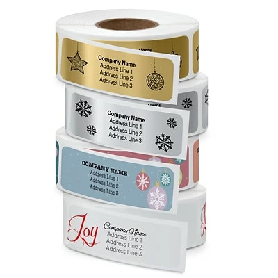 Cheap 🧨 Quill Brand Custom Holiday Address Labels Rolled Address Label, 2 1/2" X 3/4" Rectangle, Silver, Black Ink, 250 Labels, 1/Roll 😀 3 Cheap 🧨 Quill Brand Custom Holiday Address Labels Rolled Address Label, 2 1/2" X 3/4" Rectangle, Silver, Black Ink, 250 Labels, 1/Roll 😀 - Image 2