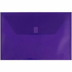 Top 10 🔥 File Pockets & Jackets JAM Paper® Plastic Envelopes With Hook & Loop Closure, Legal Booklet, 9.5" X 14 3/8", Purple Poly, 12/pack (235827779) 👏