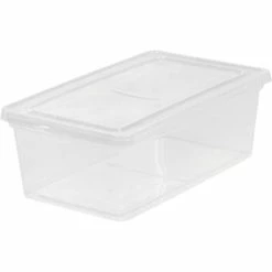 Cheap ❤️ Storage Bins & Totes Iris 6 Qt. Snap Lid Storage Box, Clear (200401) 👏
