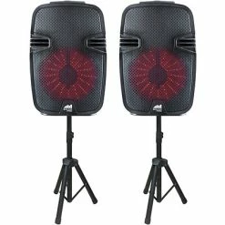 Coupon 😀 Wireless/Bluetooth Speakers Naxa 8? High-Power Bluetooth True Wireless Sync NDS-8007D 2000W Party Speakers With Disco Light Combo, Black 🔔