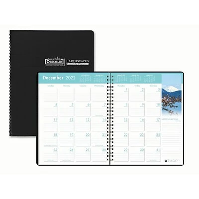 Promo 🌟 Planners & Personal Organizers 2023 House Of Doolittle Earthscapes 8.5" X 11" Monthly Planner, Black (264-02-23) 😍 4 Promo 🌟 Planners & Personal Organizers 2023 House Of Doolittle Earthscapes 8.5" X 11" Monthly Planner, Black (264-02-23) 😍 - Image 2
