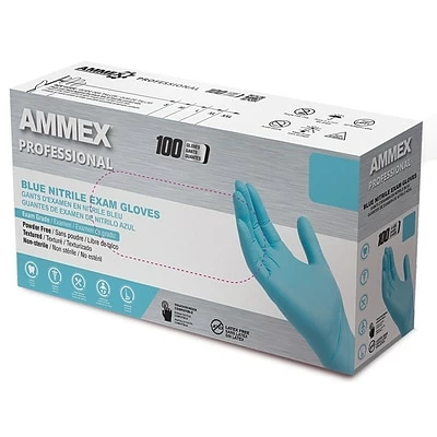 Promo 🛒 Vinyl Gloves Ammex Professional Series Powder Free Nitrile Exam Gloves, Latex Free, Medium, 100/Box (APFN44100) 👏 3 Promo 🛒 Vinyl Gloves Ammex Professional Series Powder Free Nitrile Exam Gloves, Latex Free, Medium, 100/Box (APFN44100) 👏 - Image 2