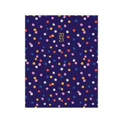 Deals 🛒 Planners & Personal Organizers 2023 Willow Creek Navy Polka Dot 7.5" X 9.5" Monthly Planner, Multicolor (30363) 💯