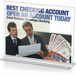 Budget 🛒 Officemate Upright Horizontal Sign Holder, 8.5" X 11", Clear Plastic (OIC23006) 🔔