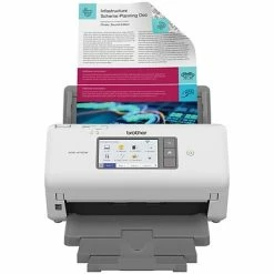 New 👍 Scanners Brother ADS-4700W Duplex Document Scanner, White/Black 🎁