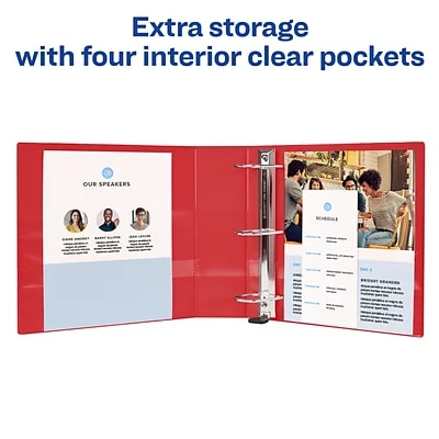 Wholesale 🥰 Binders Avery Heavy-Duty 2" 3-Ring View Binder, Red (79225) 🧨 8 Wholesale 🥰 Binders Avery Heavy-Duty 2" 3-Ring View Binder, Red (79225) 🧨 - Image 6