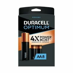Best Sale ❤️ AA Batteries Duracell Optimum AA Alkaline Batteries, 8/Pack (OPT1500B8PRT) 🤩