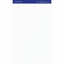Hot Sale 💯 Notepads Ampad Evidence Notepad, 8.5" X 14", Wide Ruled, White, 50 Sheets/Pad, 12 Pads/Pack (TOP 20-320) ❤️