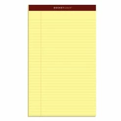 Budget 🎉 Scratch Pads Tops Docket Gold Notepads, 8.5" X 14", Canary, 50 Sheets/Pad, 12 Pads/Pack (63980) 🌟
