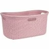 Buy ✨ Laundry Room Essentials Mind Reader Wheeled Plastic Laundry Basket, Pink (40LBASK-PNK) 💯 -legal paper Store unnamed file 4769