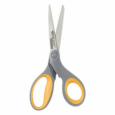 Buy 🎁 Scissors Westcott Titanium Bonded 8" Titanium Multi-Purpose/Heavy Duty Scissor, Pointed Tip, Gray/Yellow, 3/Pack (17532) 🌟 3 Buy 🎁 Scissors Westcott Titanium Bonded 8" Titanium Multi-Purpose/Heavy Duty Scissor, Pointed Tip, Gray/Yellow, 3/Pack (17532) 🌟 - Image 2