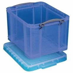 Discount 😉 Storage Bins & Totes Really Useful Box 32L Snap Lid Storage Tote, Blue, Each (32TBL) 🔥