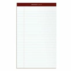 Outlet 👍 Scratch Pads Tops Docket Gold Notepads, 8.5" X 14", White, 50 Sheets/Pad, 12 Pads/Pack (63990) 🧨