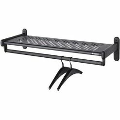 Promo 👏 Clothes Racks & Portable Closets Quartet® Shelf Rack, Mounts To Wall, Black, 36"W X 9"H ✔️