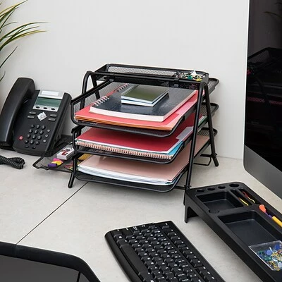 Hot Sale 🎁 Desktop Organizers Mind Reader Census Steel Letter Holder, Black (3TFILE-BLK) 🔔 4 Hot Sale 🎁 Desktop Organizers Mind Reader Census Steel Letter Holder, Black (3TFILE-BLK) 🔔 - Image 2