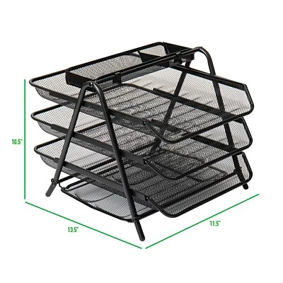 Hot Sale 🎁 Desktop Organizers Mind Reader Census Steel Letter Holder, Black (3TFILE-BLK) 🔔 5 Hot Sale 🎁 Desktop Organizers Mind Reader Census Steel Letter Holder, Black (3TFILE-BLK) 🔔 - Image 3