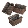 Budget 💯 Whitmor Rattique Storage Baskets, Brown, 3/Pack (65001959JAVA) 🎉