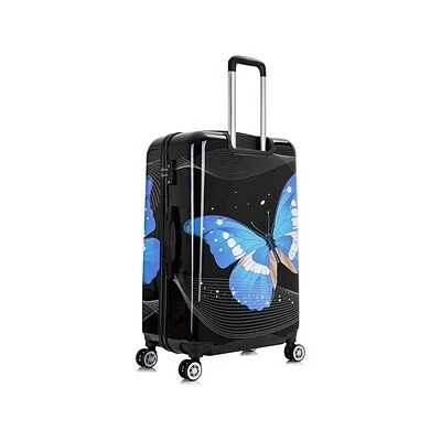 Best Pirce 🎁 All Luggage InUSA Prints ABS/PC 4-Wheel Spinner Luggage Set, Black Butterfly (IUAPCSML-BBU) 🔔 7 Best Pirce 🎁 All Luggage InUSA Prints ABS/PC 4-Wheel Spinner Luggage Set, Black Butterfly (IUAPCSML-BBU) 🔔 - Image 6