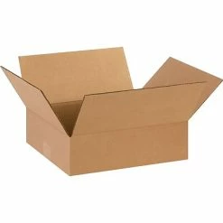 Deals ❤️ The Packaging Wholesalers Corrugated Boxes; 14" Length 14" X 12" X 4" Shipping Boxes, 32 ECT, Brown, 25/Bundle (14124) 🌟