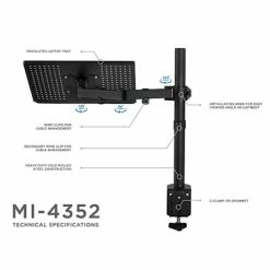 Flash Sale 👏 Laptop Stands & Lap Desks Mount-It! 19" X 19" Steel Mount Laptop Desk Stand For 17" Laptops, Black (MI-4352LT) ✨ -legal paper Store unnamed file 5011