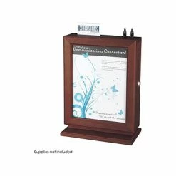 Promo 🤩 Suggestion Boxes And Pedestals Safco Locking Wood Suggestion Box, Mahogany (4236MH) 🛒