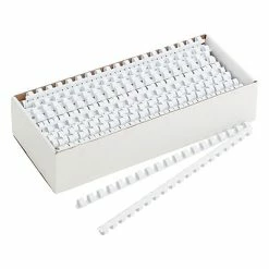 Deals 😀 Binding Spines Fellowes Plastic Binding Combs, White, 3/8", 55 Sheets, 100/Pack (52371) ❤️ -legal paper Store unnamed file 5078
