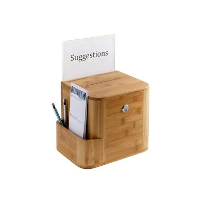 Buy ✨ Suggestion Boxes And Pedestals Safco Bamboo Locking Wood Suggestion Box, Natural (4237NA) 🎉 3 Buy ✨ Suggestion Boxes And Pedestals Safco Bamboo Locking Wood Suggestion Box, Natural (4237NA) 🎉 - Image 2