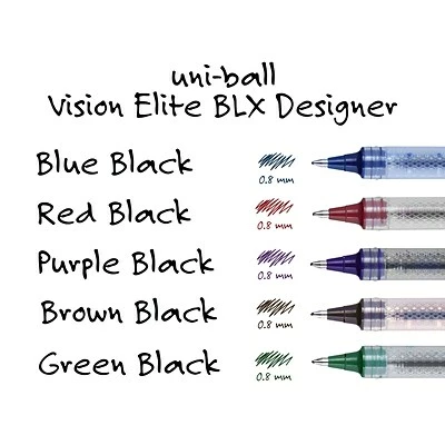 Brand new 🤩 Uniball Vision Elite BLX Designer Rollerball Pens, Bold Point ,0.8mm, Assorted Ink, 4/Pack (1858842) ✨ 8 Brand new 🤩 Uniball Vision Elite BLX Designer Rollerball Pens, Bold Point ,0.8mm, Assorted Ink, 4/Pack (1858842) ✨ - Image 7
