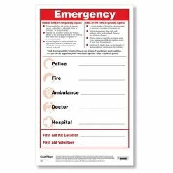 Promo 🔔 Federal & State Posters ComplyRight Emergency Numbers Safety Poster And Pen Set (N2606) 🔥