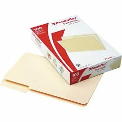 Hot Sale ⌛ File Folders Pendaflex File Folder, 1/3 Tab Cut, Manila, LEGAL-size Holds 8 1/2" X 14, 100/Bx 👍