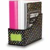 Outlet 🎁 Classroom Organizers Teacher Created Resources Chalkboard Brights 11"H X 8"W Non-Woven PVC Book Bin, Black With Multicolor Dots (TCR20784) 🔔