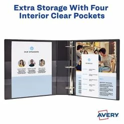 Buy 😍 Binders Avery TouchGuard Protection Heavy Duty 1 1/2" 3-Ring View Binder, White (17142) 👏 -legal paper Store unnamed file 5241