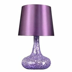Flash Sale ❤️ Table Lamps All The Rages Simple Designs LT3039-PRP Mosaic Genie Table Lamp, Purple 🎁