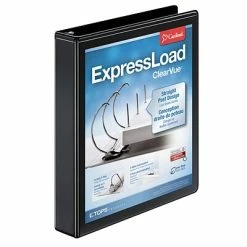 Best Sale 🎁 Binders Cardinal ExpressLoad ClearVue 1.5" 3-Ring View Binder, Black (CRD 49111) 😀