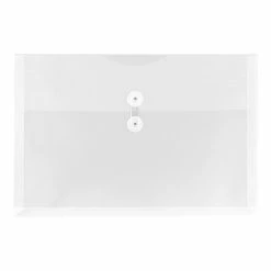 Cheapest 💯 File Pockets & Jackets JAM Paper Poly Envelope With Button & String Tie Closure, 1" Expansion, Legal Size, Clear, 12/Pack (219B1CL) ⌛