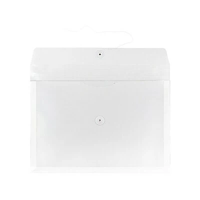 Cheapest 💯 File Pockets & Jackets JAM Paper Poly Envelope With Button & String Tie Closure, 1" Expansion, Legal Size, Clear, 12/Pack (219B1CL) ⌛ 6 Cheapest 💯 File Pockets & Jackets JAM Paper Poly Envelope With Button & String Tie Closure, 1" Expansion, Legal Size, Clear, 12/Pack (219B1CL) ⌛ - Image 4