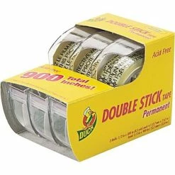 Top 10 ⭐ Double Sided Clear Tape Duck 1/2" X 8 1/3 Yds. Permanent Double Stick Tape, Clear, 3/Pack ❤️