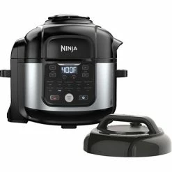 Best Sale 😉 Deep Fryers Ninja Foodi FD402 Electric 8-qt 12-in-1 Deluxe XL Pressure Cooker & Air Fryer ⭐
