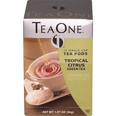 Outlet 🎁 TeaOne Single Serve Tea Pods, Citrus Green Tea, 1.97 Oz., 14/Box (JTC20706) ✔️ 2 Outlet 🎁 TeaOne Single Serve Tea Pods, Citrus Green Tea, 1.97 Oz., 14/Box (JTC20706) ✔️ - Image 2