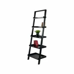 Deals 🛒 Bookcases & Bookshelves Winsome Bellamy 5-Shelf 69"H Leaning Bookcase, Black (29553) 🎁 -legal paper Store unnamed file 5576