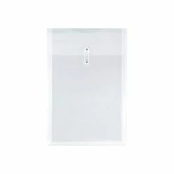 Promo ⭐ File Pockets & Jackets JAM Paper® Plastic Envelopes With Button And String Tie Closure, Legal Size, Clear, 12/Pack (119B1CL) ⌛