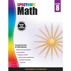 New 🎉 Carson-Dellosa Math Resources & Activiites Spectrum Math Workbook (Grade 8) 🔥