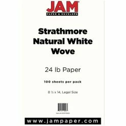 New 🎁 Colored Paper JAM Paper® Strathmore Legal Paper - 8.5" X 14" - 24lb Natural White Wove - 100/pack 👍 -legal paper Store unnamed file 56